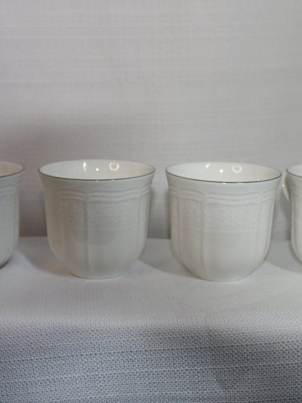 Set of (4) Mikasa Ultima Plus "Floral Moire" Mugs